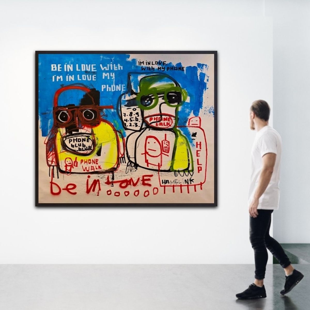 Phone Obsession Original Hand Signed Contemporary Popculture