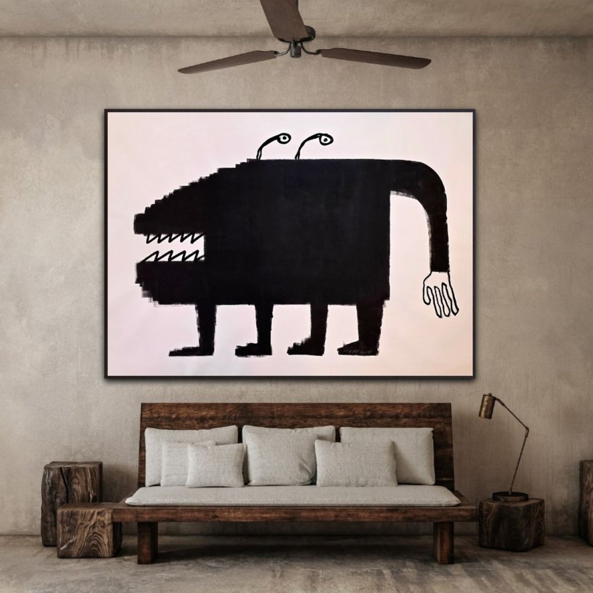 Dark Creature with Hand Original Hand Signed Contemporary Popculture