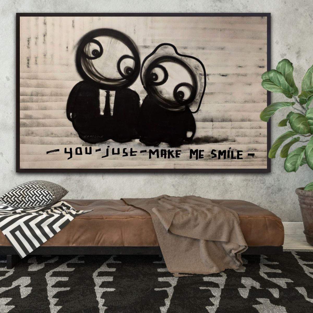 You Make Me Smile Original Hand Signed Contemporary Popculture
