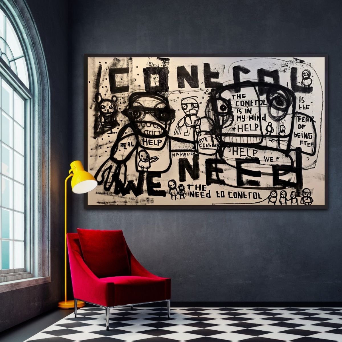 The Need to Control Original Hand Signed Contemporary Popculture