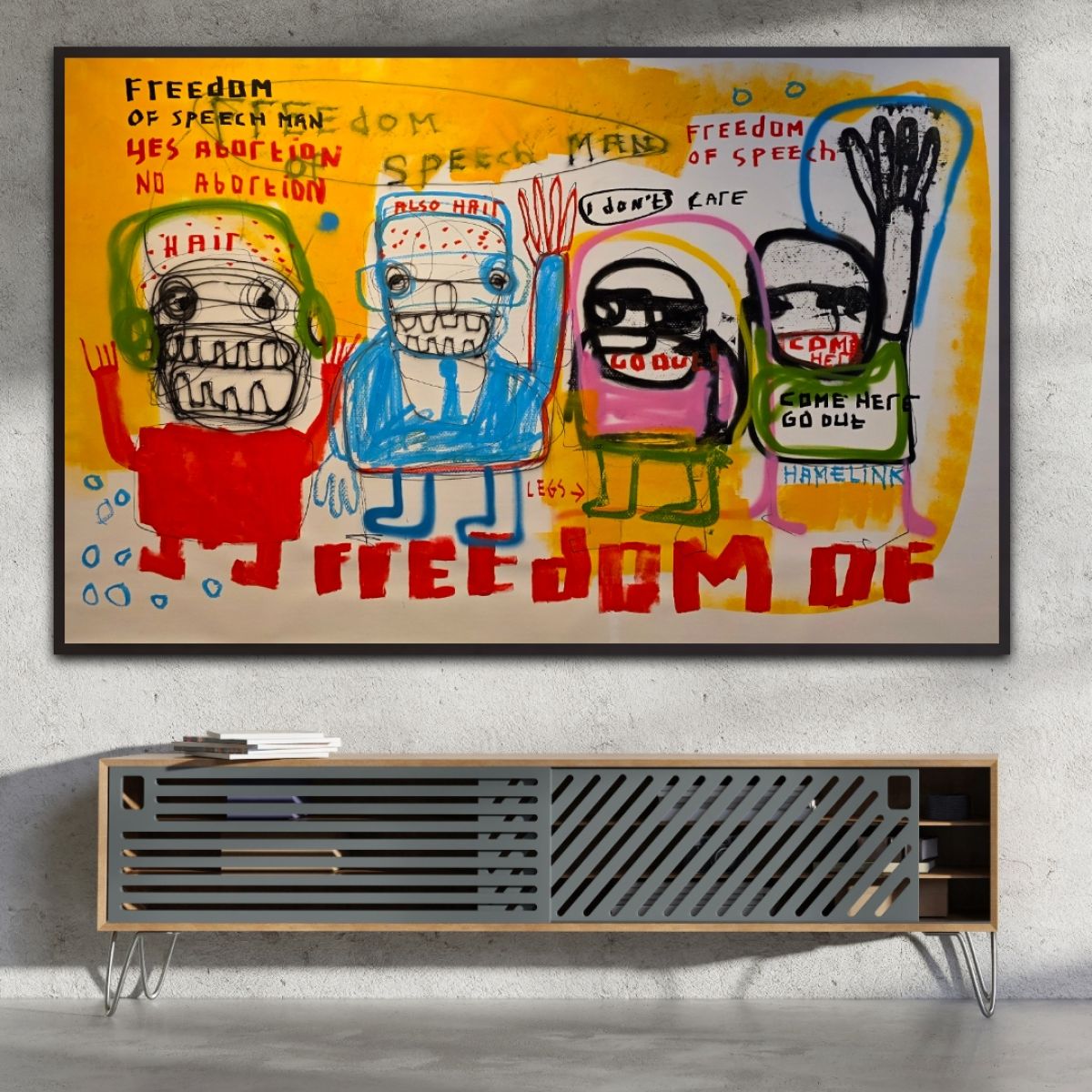 Freedom of Speech Original Hand Signed Contemporary Popculture