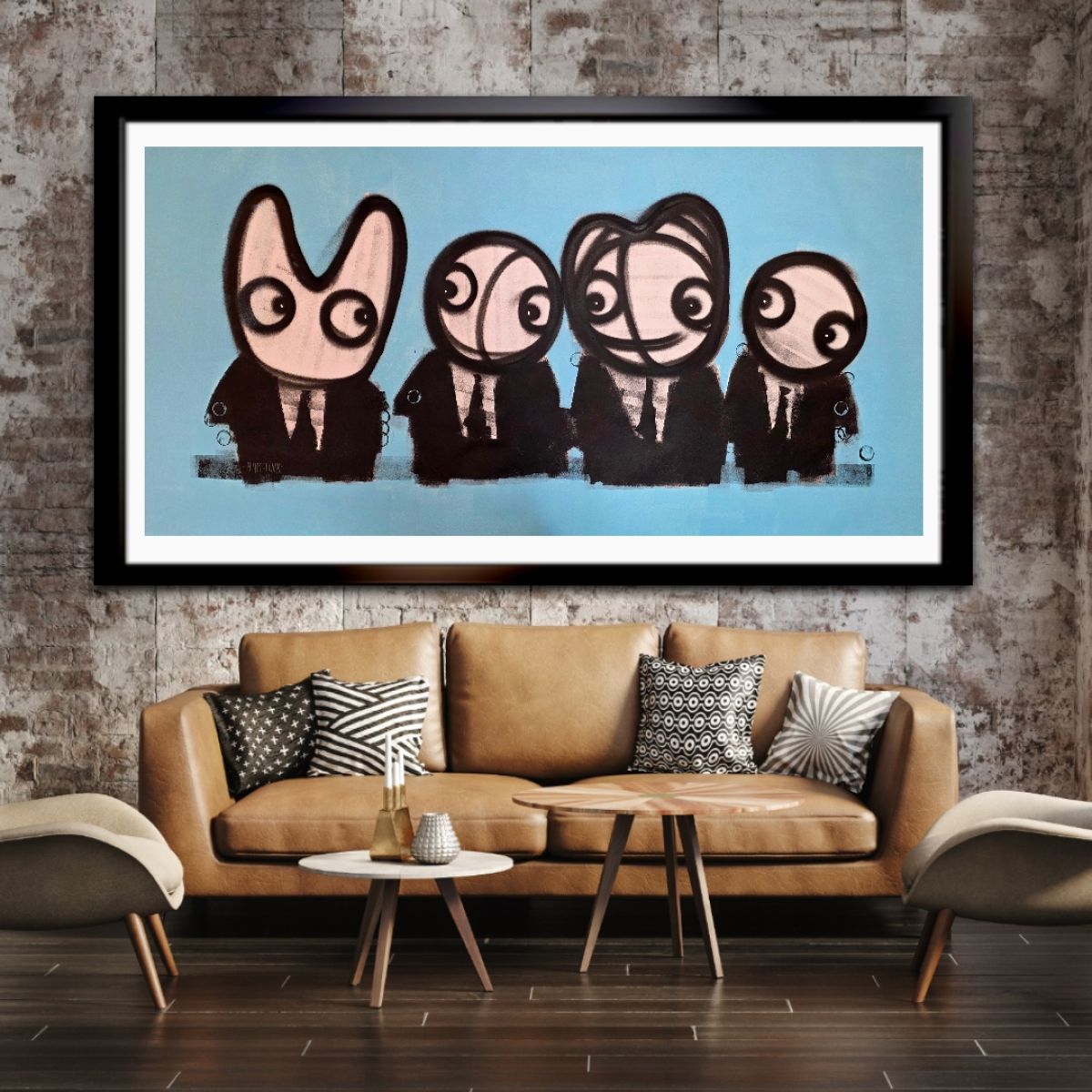 In Blue Together Original Hand Signed Contemporary Popculture