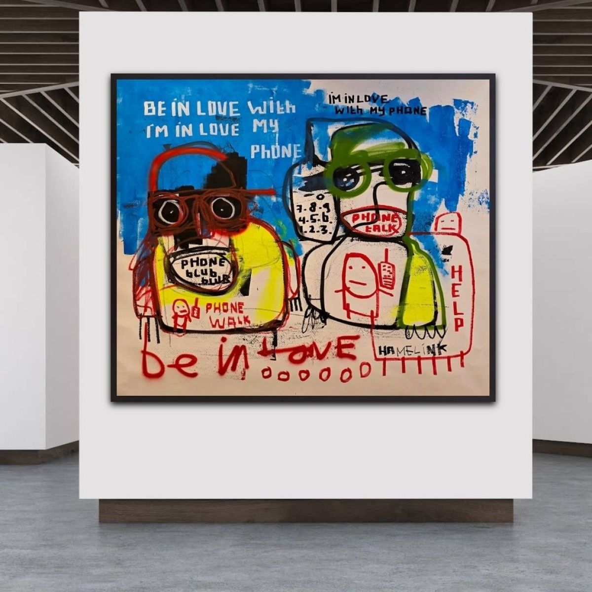 Phone Obsession Original Hand Signed Contemporary Popculture