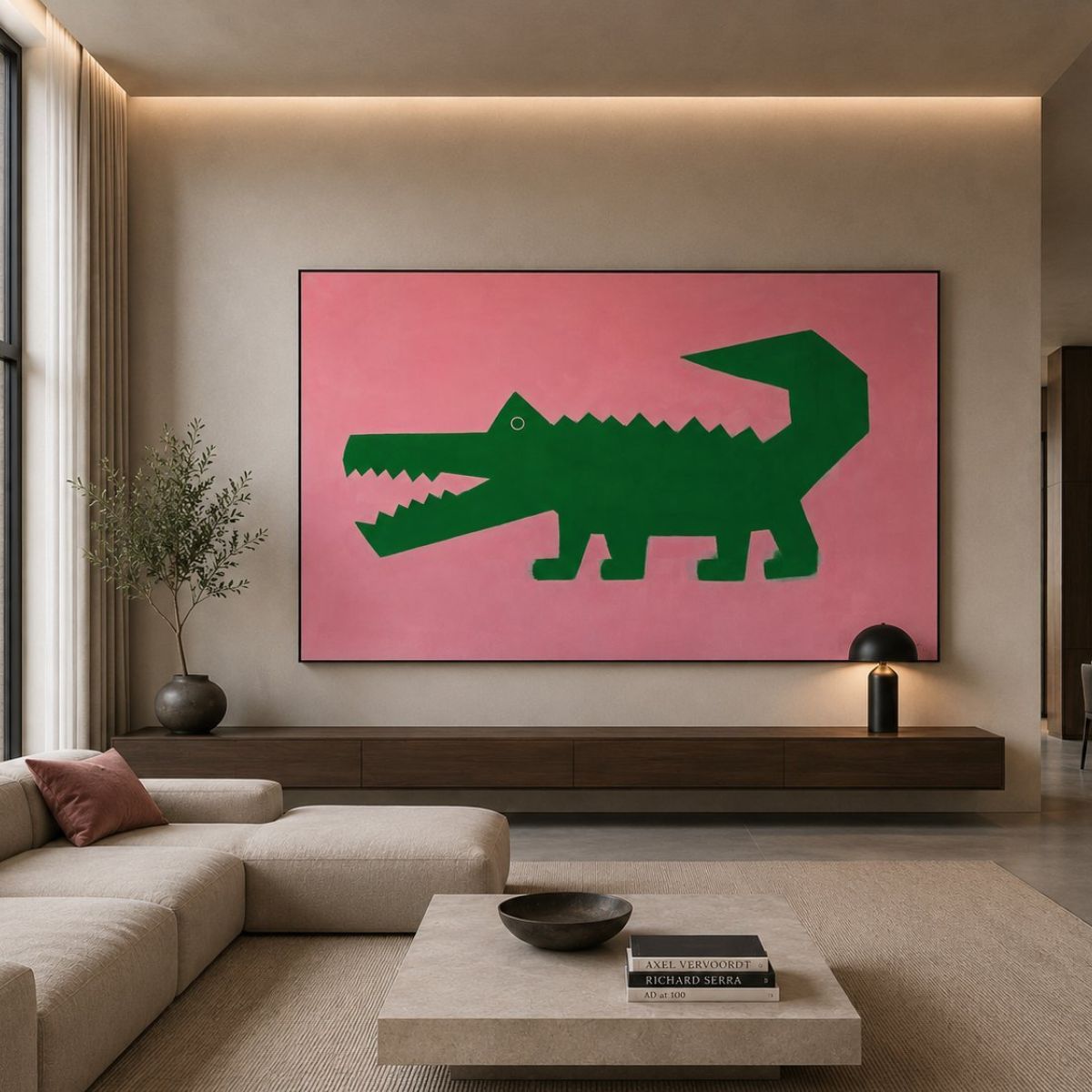 Pink Crocodile Original Hand Signed Contemporary Popculture